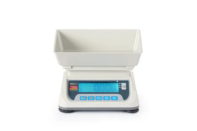 Waga sklepowa LCD z portem RS232 i legalizacją, seria ECO+, 255x264x189mm Tem TEKO+LCD15C-P1-B1
