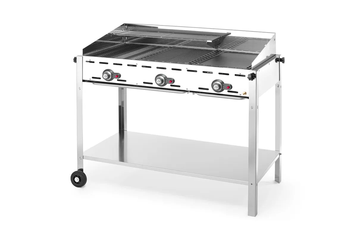 Grill Green Fire 3-palnikowy, Profi Line, 17,4kW, 1078x612x825mm Hendi 149591