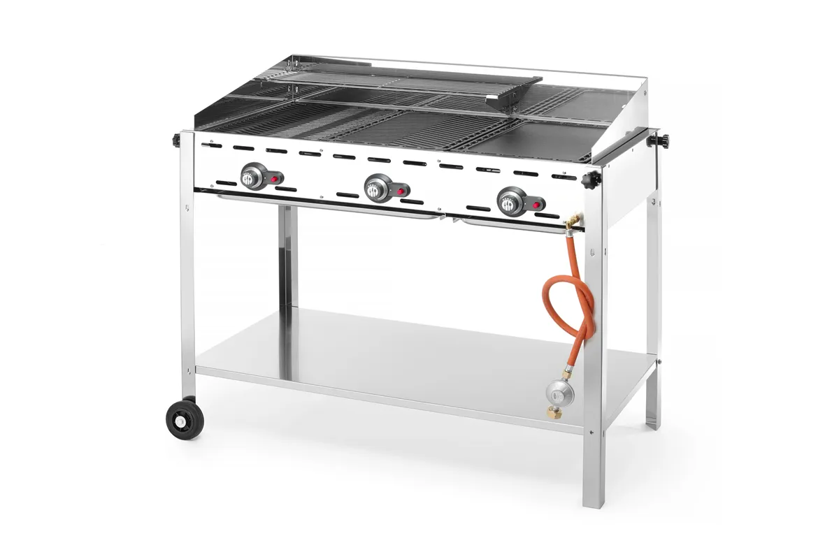 Grill Green Fire 3-palnikowy, Profi Line, 17,4kW, 1078x612x825mm Hendi 149591