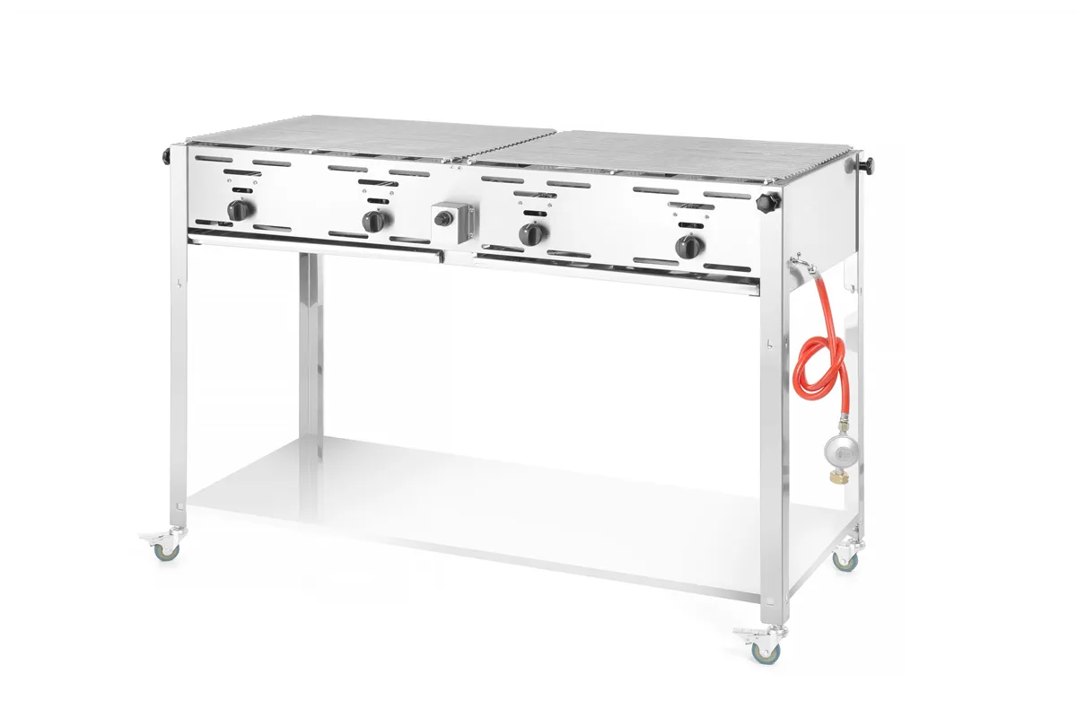 Grill gazowy Grill-Master Quattro, 22kW, 1330x600x920mm Hendi 154908