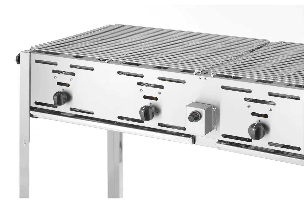 Grill gazowy Grill-Master Quattro, 22kW, 1330x600x920mm Hendi 154908