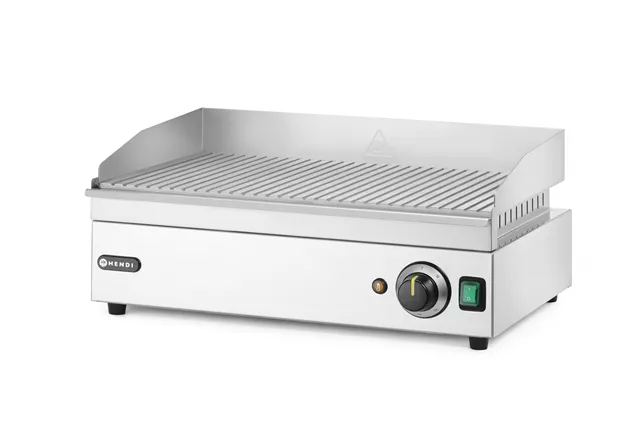 Płyta grillowa żebrowana, Kitchen Line, ryflowana, 220-240V/2400W, 527x404x233mm Hendi 154953