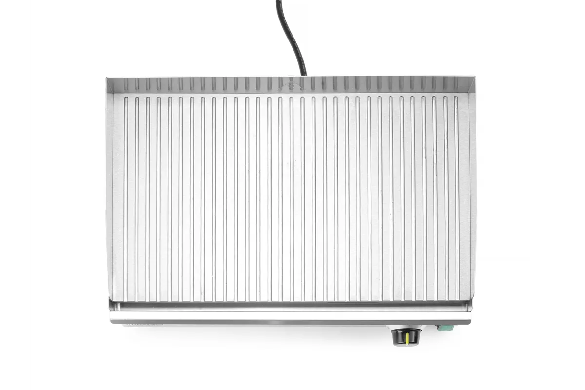 Płyta grillowa żebrowana, Kitchen Line, ryflowana, 220-240V/2400W, 527x404x233mm Hendi 154953