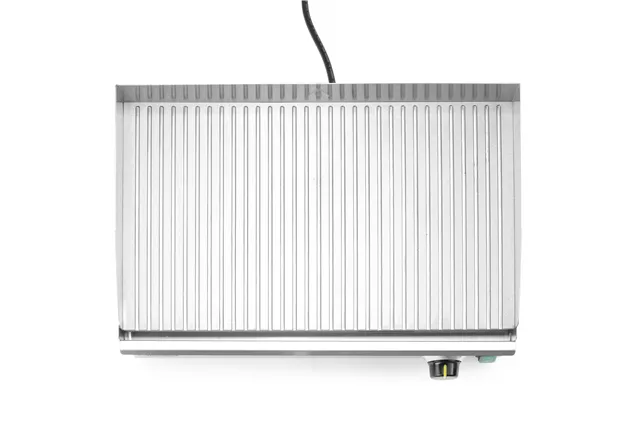 Płyta grillowa żebrowana, Kitchen Line, ryflowana, 220-240V/2400W, 527x404x233mm Hendi 154953