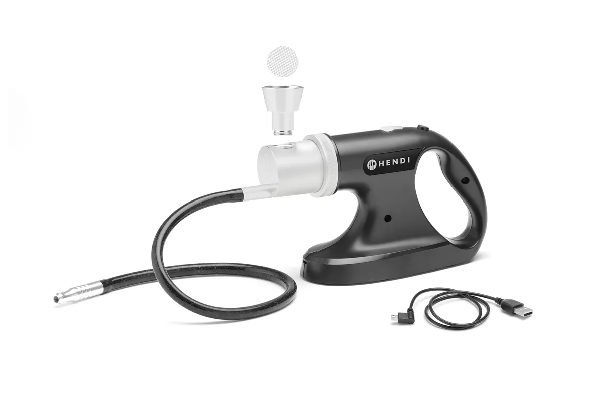 Pistolet wędzarniczy - 3 prędkości podawania dymu, 215x70x160mm Hendi 199640