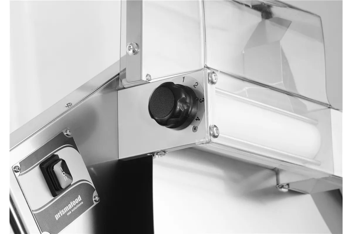 Wałkownica do pizzy Prismafood 400 z 2 parami wałków waga porcji ciasta 0,21-0,70kg 230V/250W 585x435x790mm Prismafood 1D010028