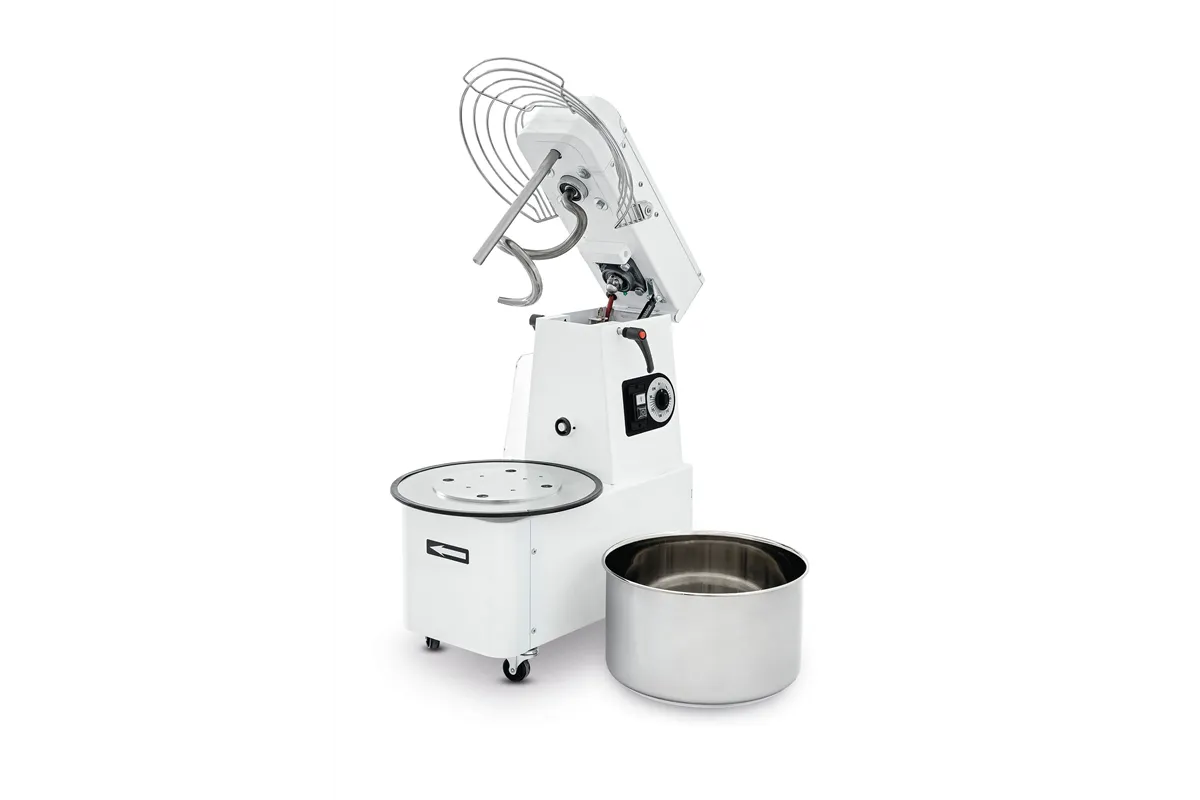 Miesiarka spiralna z podnoszoną głowicą i wyjmowaną dzieżą, 22l, 56 kg/godz., 22L, 400V/750W, 390x670x735mm Prismafood 1I053035