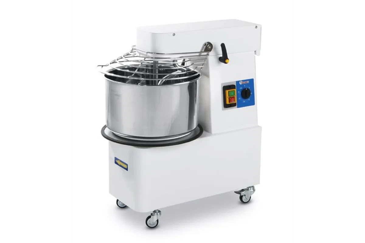 Miesiarka spiralna z podnoszoną głowicą i wyjmowaną dzieżą, 88 kg/h, 32L, 400V/1100W, 435x750x810mm Prismafood 1I054035