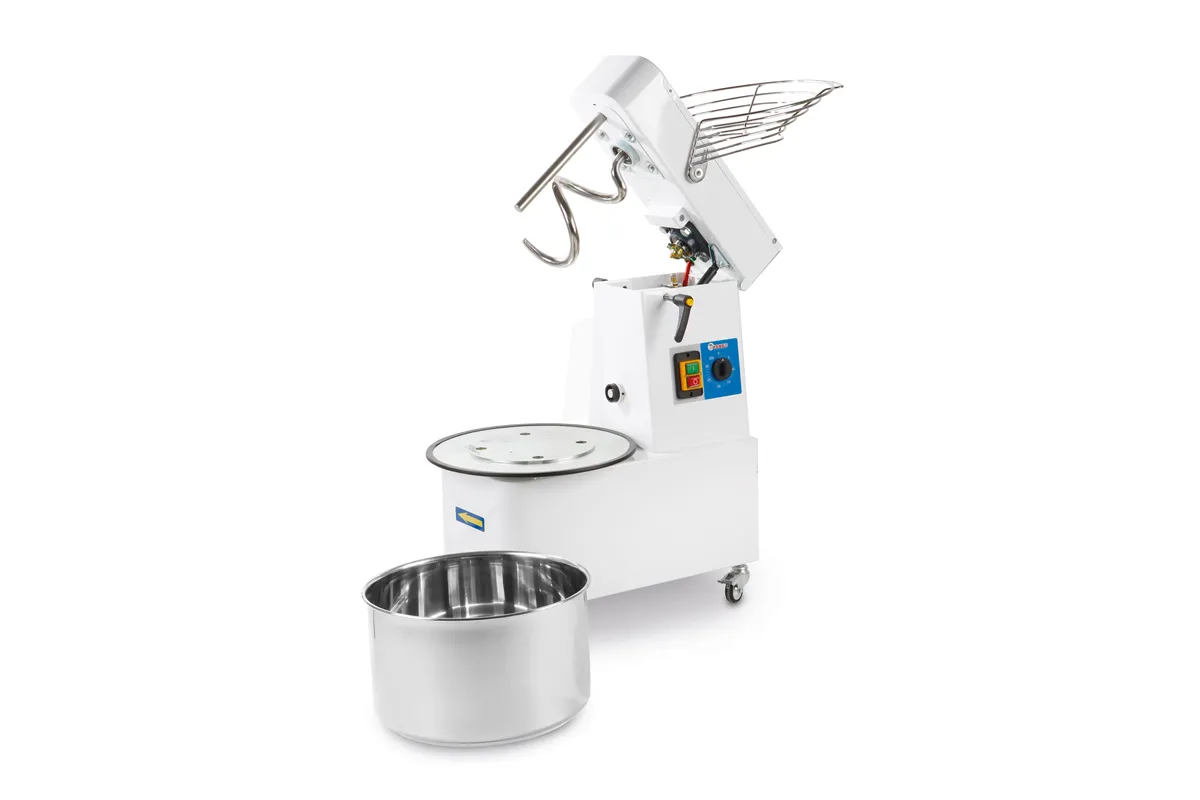 Miesiarka spiralna z podnoszoną głowicą i wyjmowaną dzieżą, 88 kg/h, 32L, 400V/1100W, 435x750x810mm Prismafood 1I054035