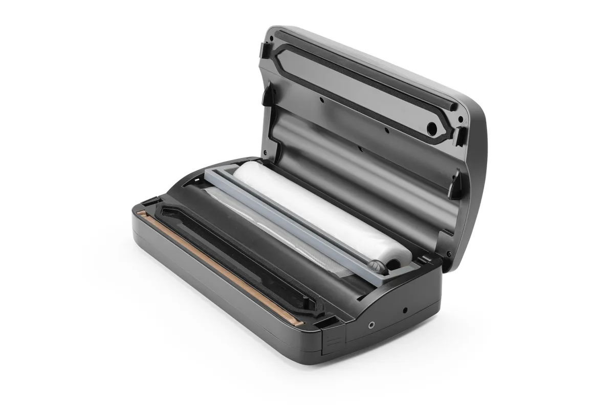 Pakowarka próżniowa z podajnikiem na rolkę , Budget Line, 220-240V/100W, 385x205x95mm Hendi 201626