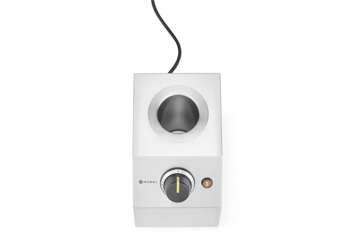 Podgrzewacz do sosów pojedynczy, 0,65L, 220-240V/200W, 150x223x282mm Hendi 201718
