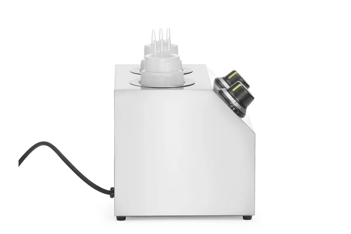 Podgrzewacz do sosów podwójny, 1,3L, 220-240V/400W, 270x223x282mm Hendi 201725