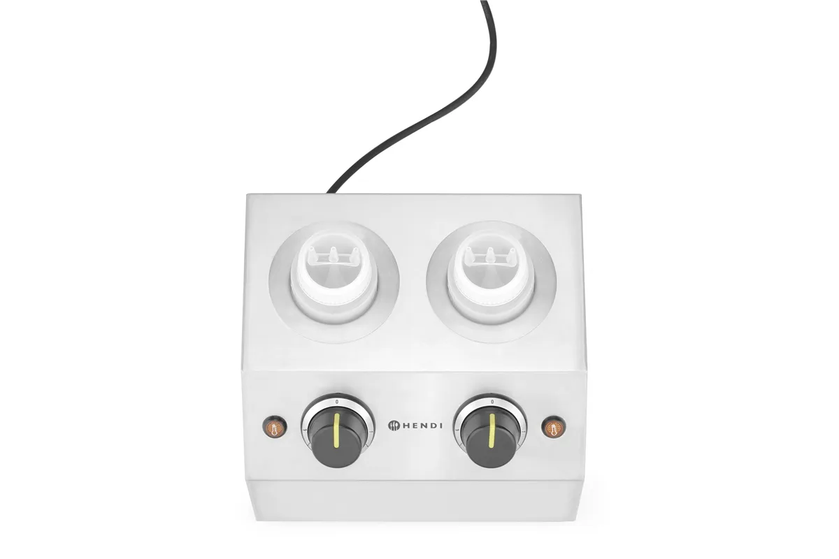 Podgrzewacz do sosów podwójny, 1,3L, 220-240V/400W, 270x223x282mm Hendi 201725