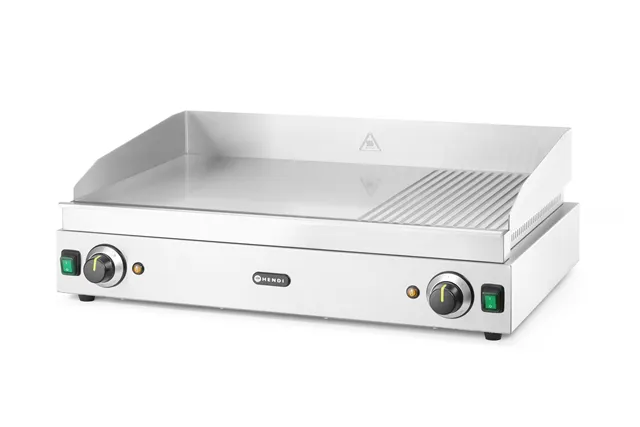 Płyta grillowa w ⅓ żebrowana, Profi Line, 2/3 gładka, 1/3 ryflowana, 230V/3500W, 697x474x241mm Hendi 203163
