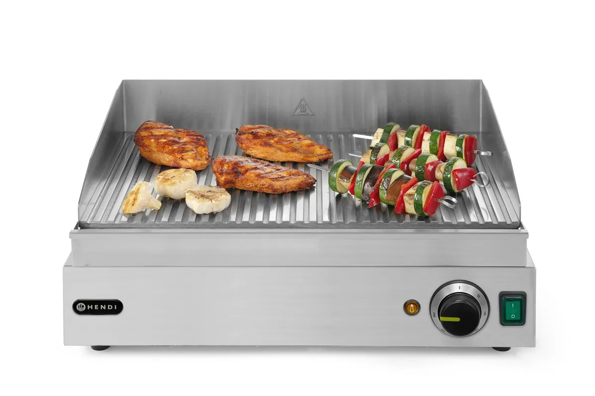Płyta grillowa żebrowana, Profi Line, ryflowana, 230V/2400W, 527x404x233mm Hendi 203170