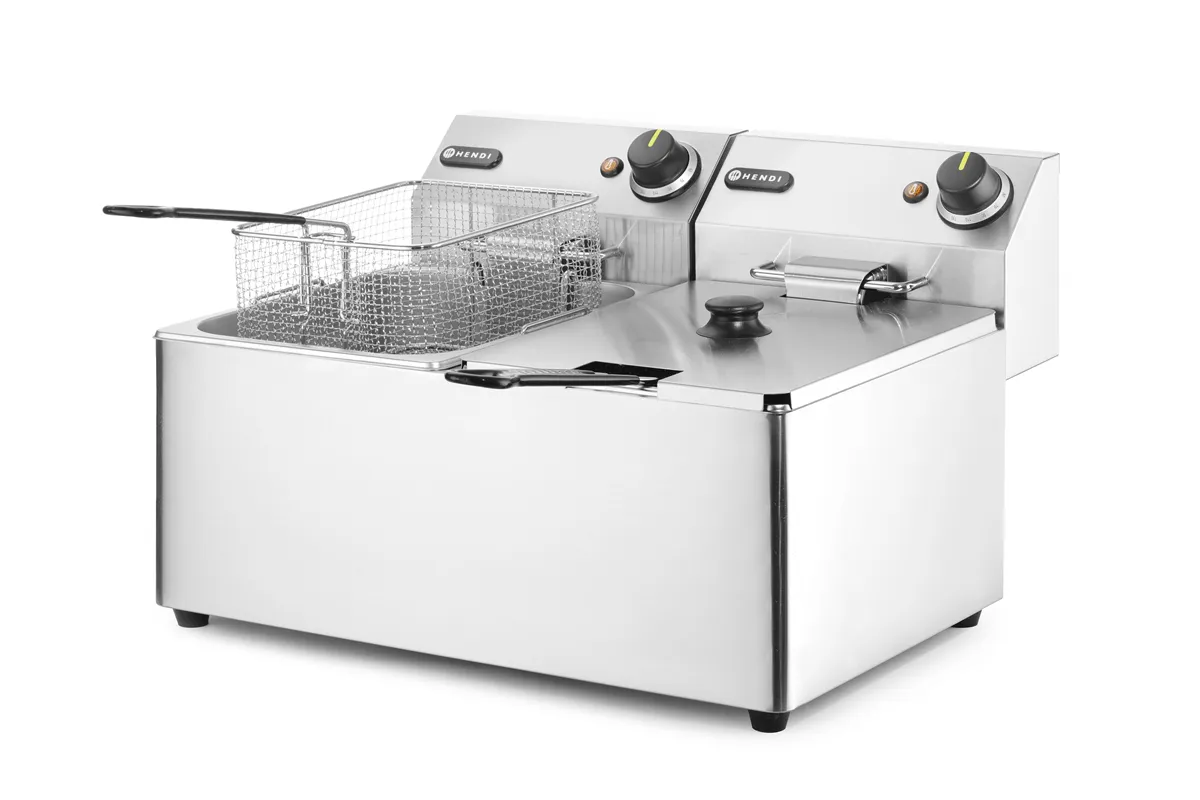 Frytownica 2×8l, Kitchen Line, 16L, 230V/7000W, 542x430x351mm Hendi 205839