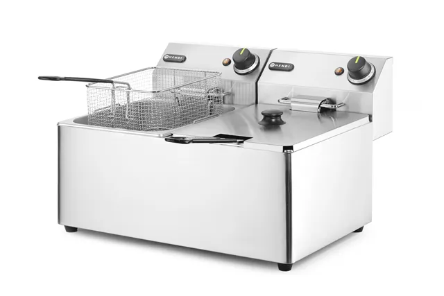 Frytownica 2×8l, Kitchen Line, 16L, 230V/7000W, 542x430x351mm Hendi 205839