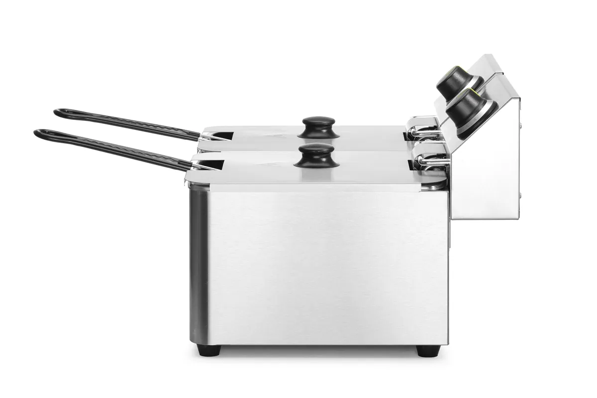Frytownica 2×8l, Kitchen Line, 16L, 230V/7000W, 542x430x351mm Hendi 205839