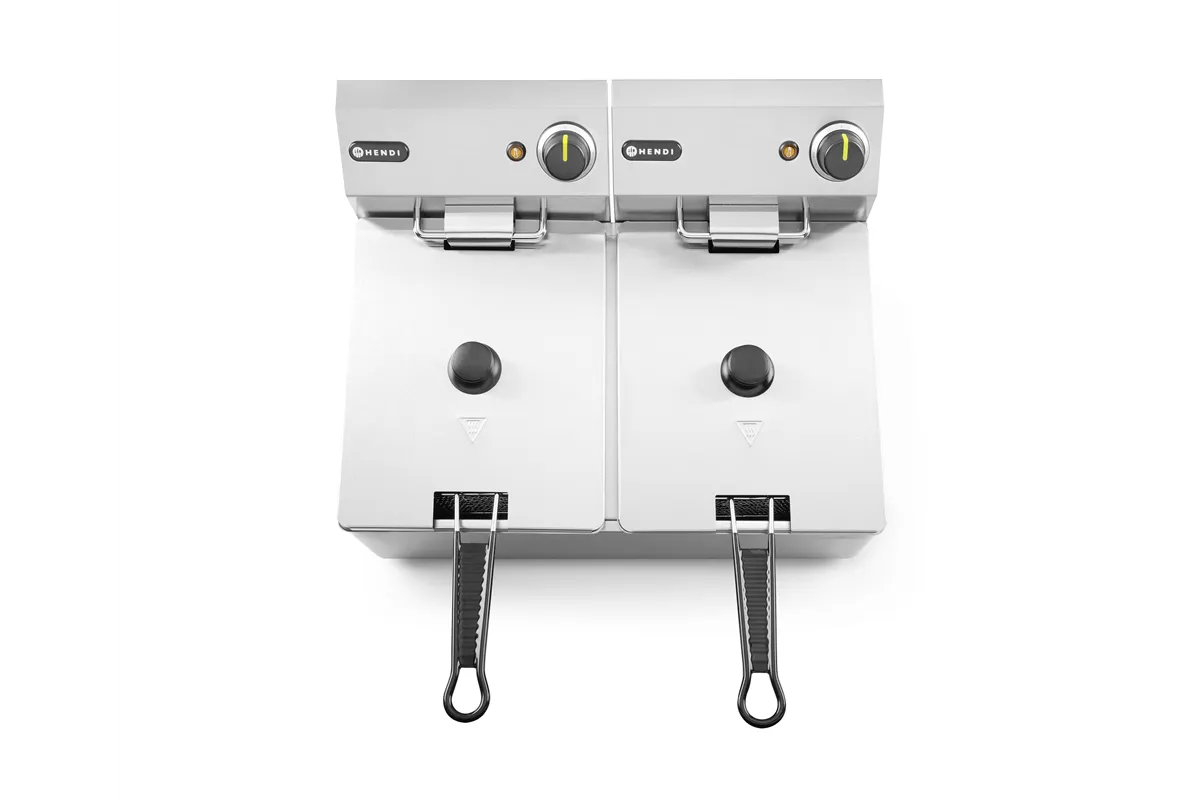 Frytownica 2×8l, Kitchen Line, 16L, 230V/7000W, 542x430x351mm Hendi 205839