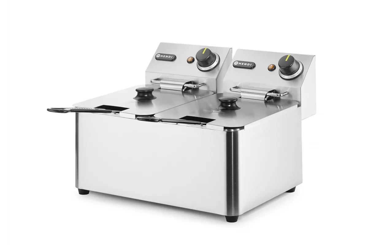 Frytownica 2×4l, Kitchen Line, 8L, 230V/6000W, 470x380x315mm Hendi 205846