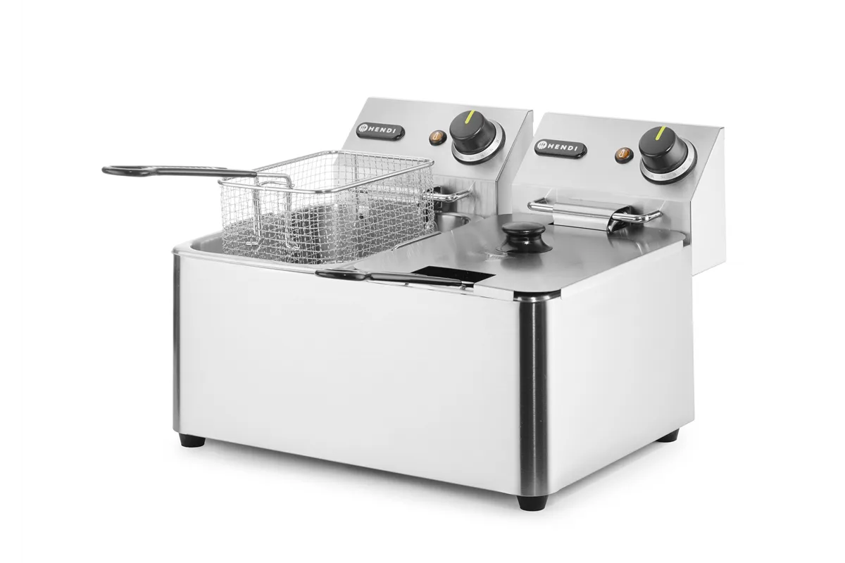 Frytownica 2×4l, Kitchen Line, 8L, 230V/6000W, 470x380x315mm Hendi 205846