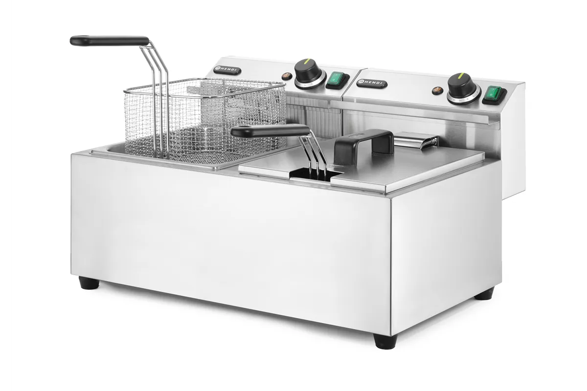 Frytownica manualna , 2x8l, Profi Line, 16L, 230V/7000W, 605x460x369mm Hendi 207307