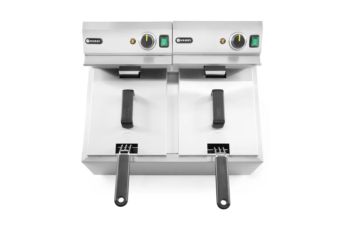 Frytownica manualna , 2x8l, Profi Line, 16L, 230V/7000W, 605x460x369mm Hendi 207307