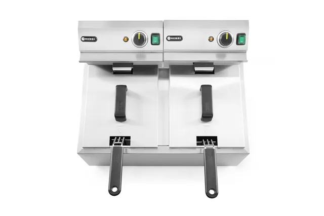 Frytownica manualna , 2x8l, Profi Line, 16L, 230V/7000W, 605x460x369mm Hendi 207307