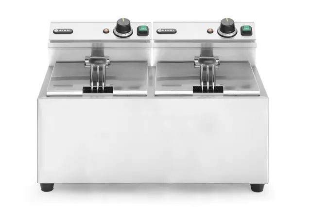Frytownica manualna , 2x8l, Profi Line, 16L, 230V/7000W, 605x460x369mm Hendi 207307