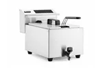 Frytownica z panelem cyfrowym Profi Line z kranem spustowym 8l, 8L, 230V/3500W, 300x515x345mm Hendi 207369
