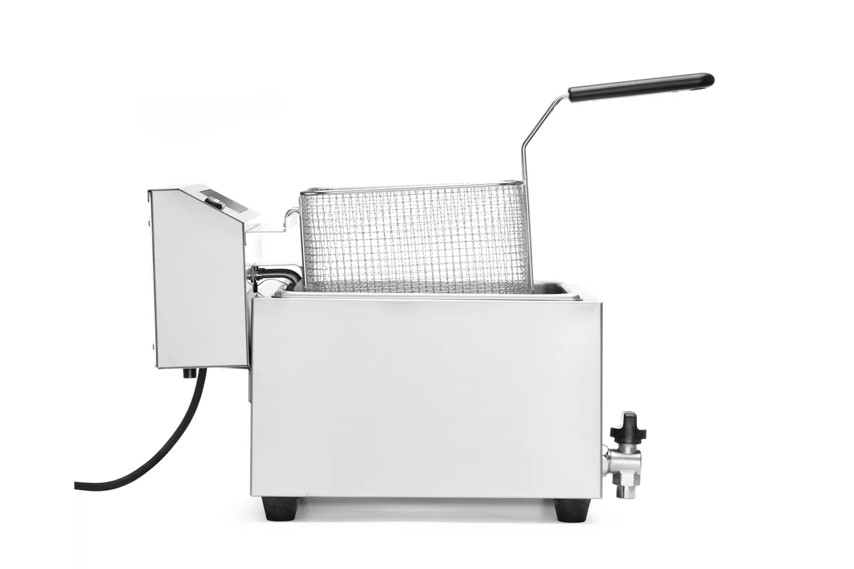 Frytownica z panelem cyfrowym Profi Line z kranem spustowym 8l, 8L, 230V/3500W, 300x515x345mm Hendi 207369