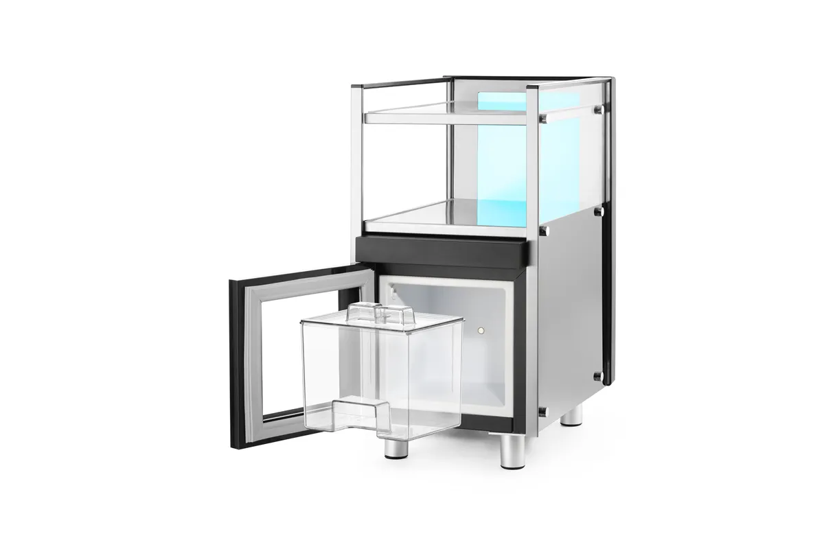 Lodówka na mleko z podgrzewaczem do filiżanek, 3,5L, 230V/168W, 313x442x613mm Hendi 209080