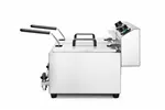 Frytownica manualna z kranem spustowym, 2x8l, Profi Line, 16L, 230V/7000W, 610x515x369mm Hendi 209301