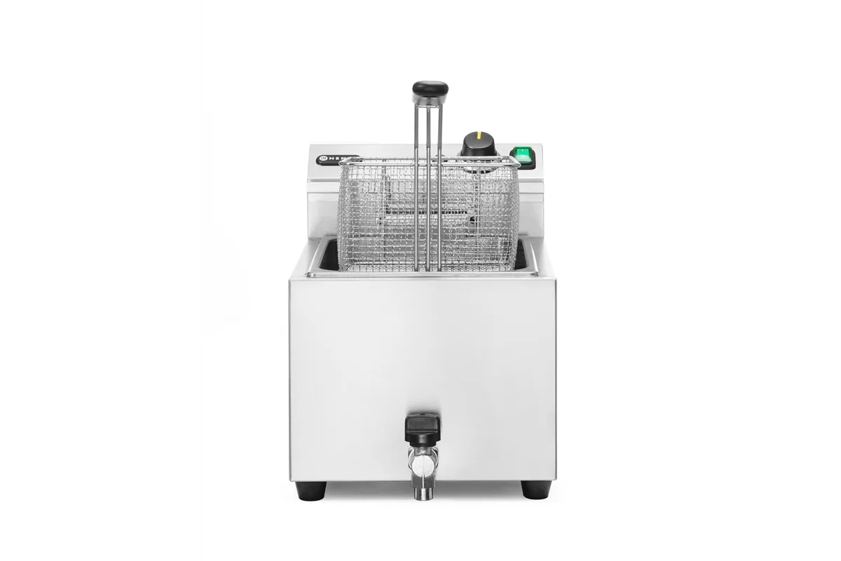 Frytownica XL Profi Line z kranem spustowym, manualna, 10l, 400 V, Profi Line, 10L, 400V/6600W, 300x680x420mm Hendi 209424