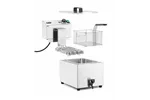 Frytownica XL Profi Line z kranem spustowym, manualna, 10l, 400 V, Profi Line, 10L, 400V/6600W, 300x680x420mm Hendi 209424