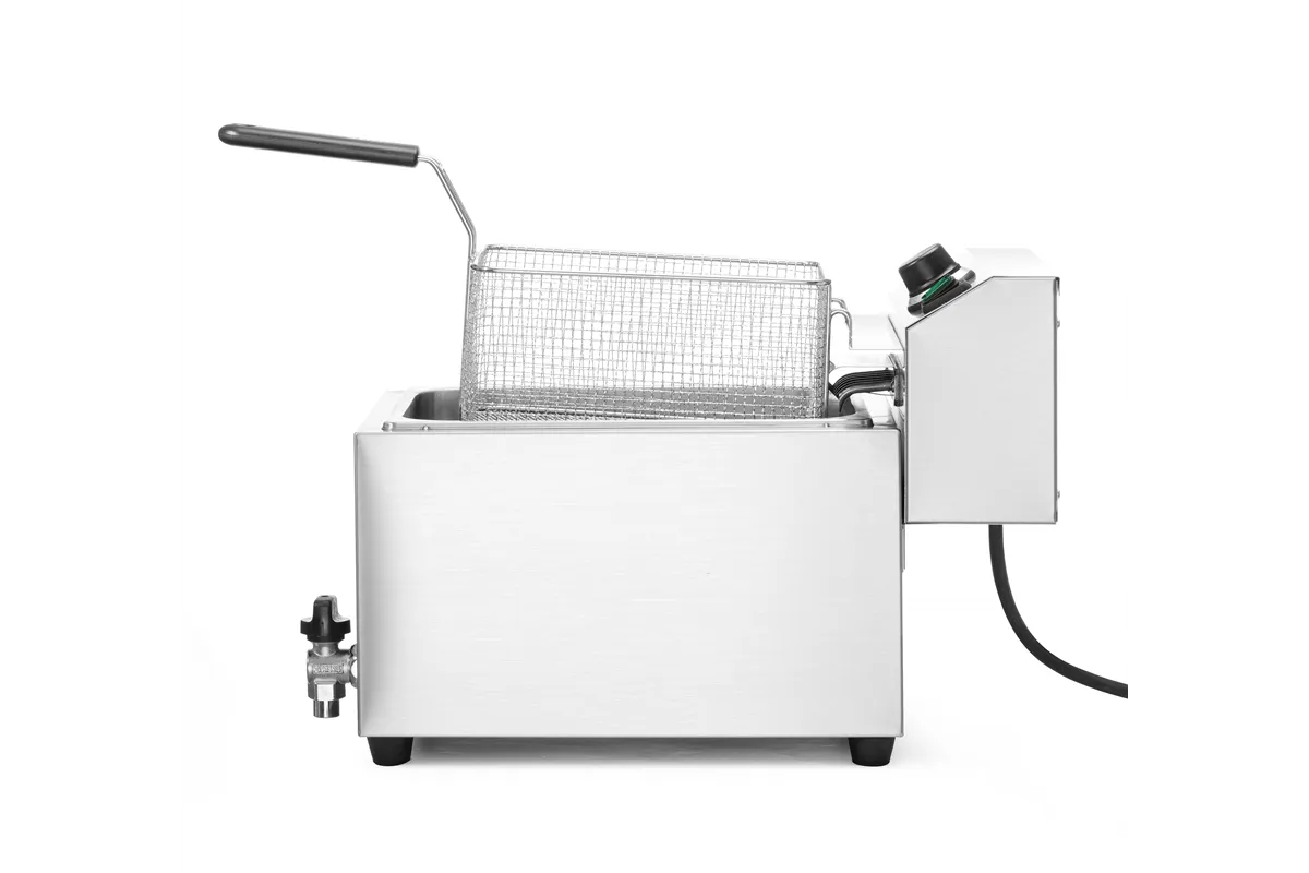 Frytownica XL Profi Line z kranem spustowym, manualna, 10l, 400 V, Profi Line, 10L, 400V/6600W, 300x680x420mm Hendi 209424