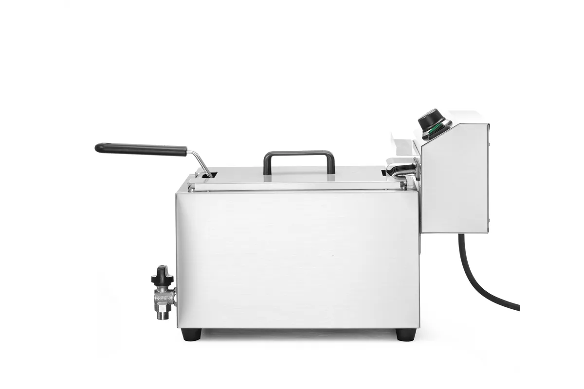 Frytownica XL Profi Line z kranem spustowym, manualna, 10l, 400 V, Profi Line, 10L, 400V/6600W, 300x680x420mm Hendi 209424