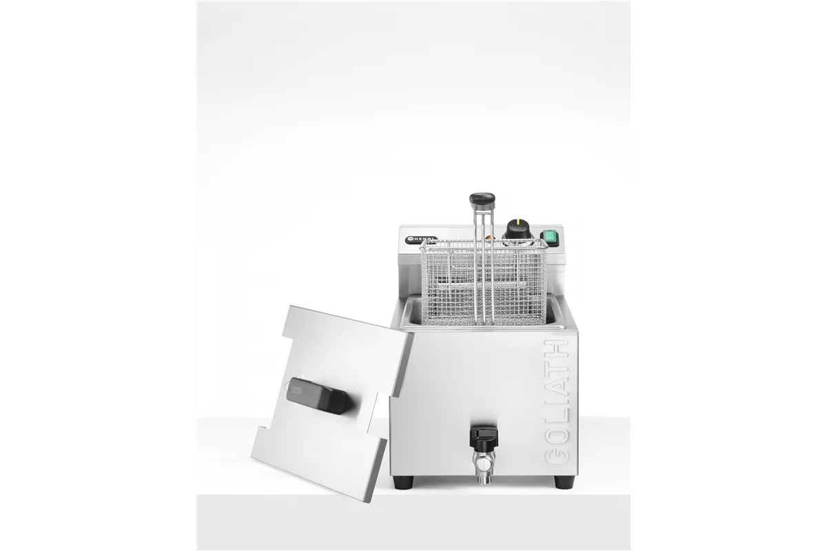 Frytownica XL z kranem spustowym HENDI GOLIATH, 10L, 400V/10200W, 300x585x392mm Hendi 209431