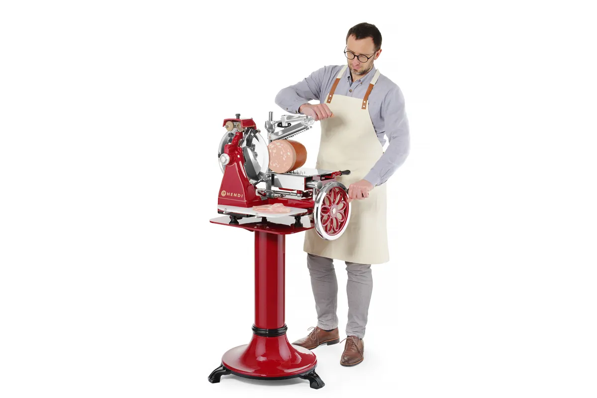 Krajalnica ręczna RETRO 300, czerwony, 720x600x740mm Hendi 210956