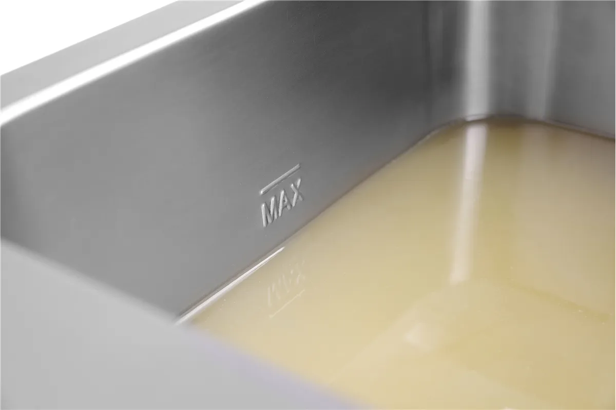 Frytownica indukcyjna z kranem spustowym, 8l, 8L, jasnoszary, 230V/3500W, 288x619x408mm Hendi 215012