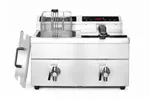 Frytownica indukcyjna z kranem spustowym, 2x8l, Profi Line, 16L, 230V/7000W, 577x609x410mm Hendi 215029