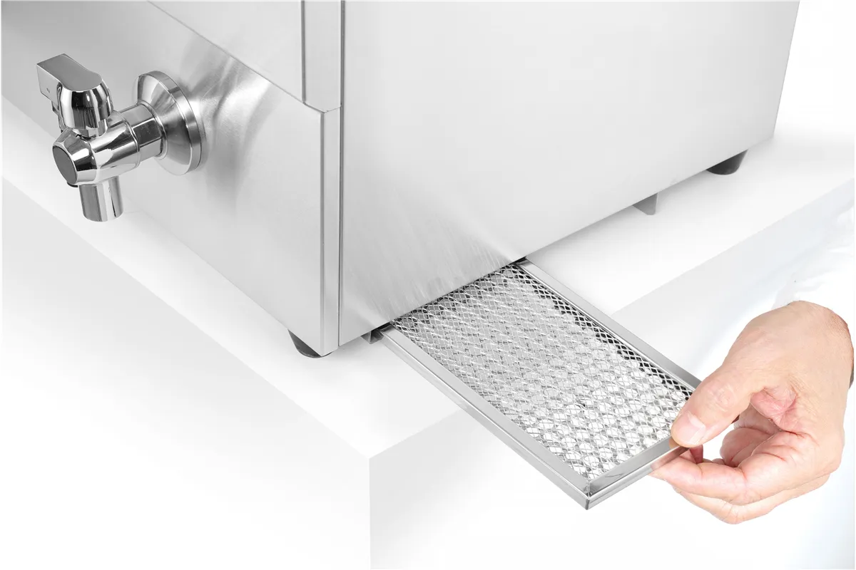 Frytownica indukcyjna z kranem spustowym, 2x8l, Profi Line, 16L, 230V/7000W, 577x609x410mm Hendi 215029