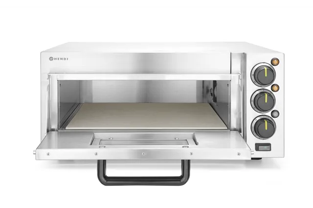 Piecyk do pizzy 1-komorowy 2000 W, srebrny, 230V/2000W, 580x560x275mm Hendi 220290