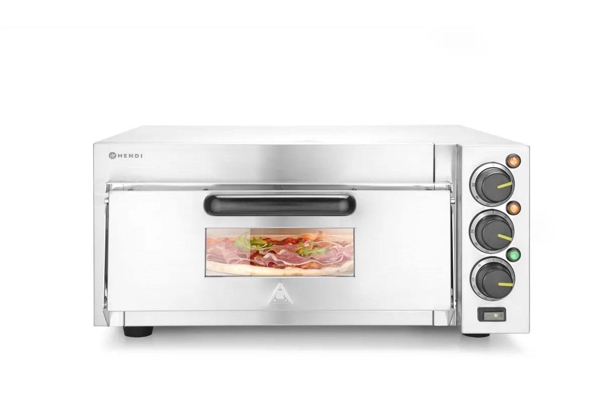 Piecyk do pizzy 1-komorowy 2000 W, srebrny, 230V/2000W, 580x560x275mm Hendi 220290