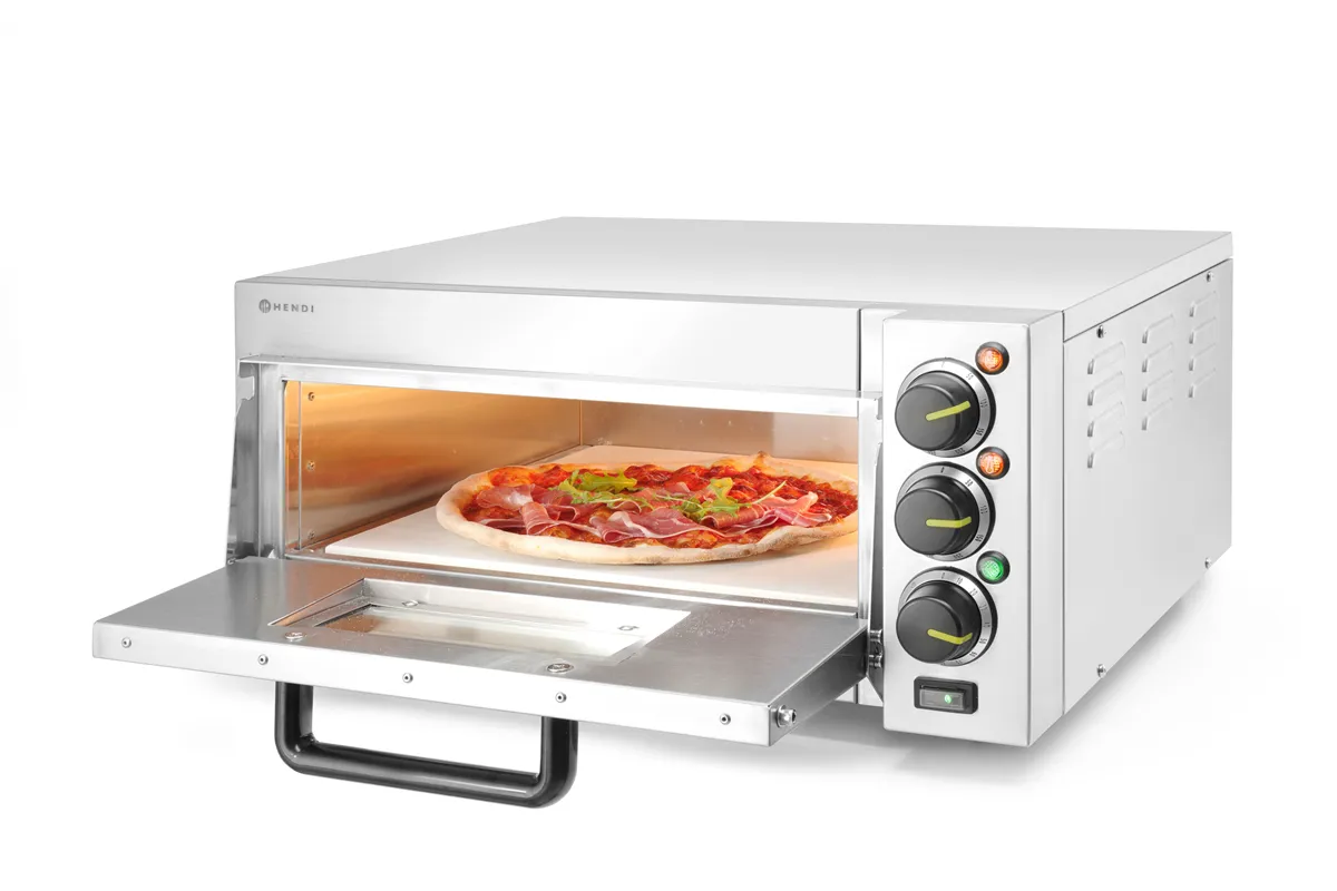 Piecyk do pizzy 1-komorowy 2000 W, srebrny, 230V/2000W, 580x560x275mm Hendi 220290