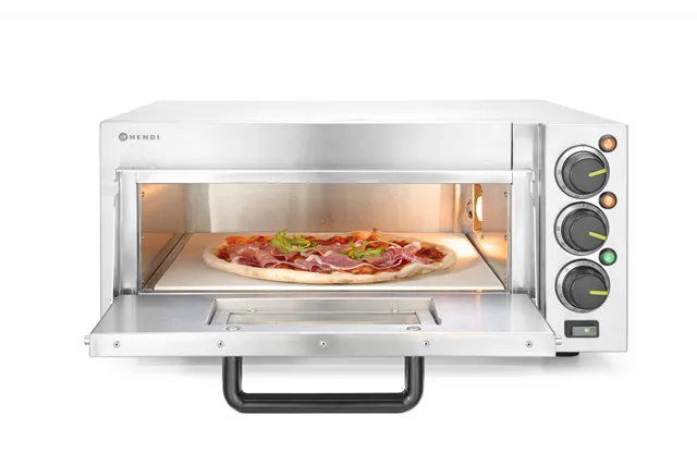 Piecyk do pizzy 1-komorowy 2000 W, srebrny, 230V/2000W, 580x560x275mm Hendi 220290