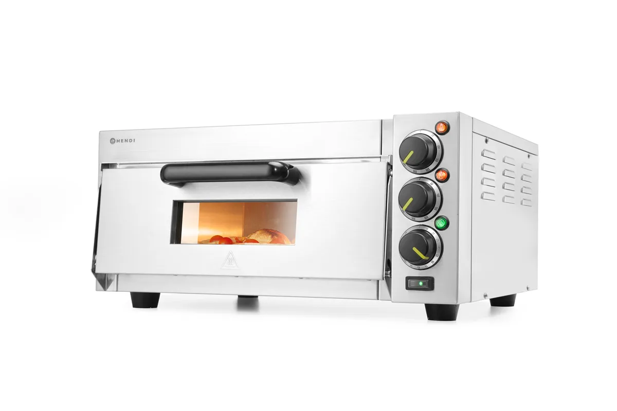 Piecyk do pizzy 1-komorowy 2000 W, srebrny, 230V/2000W, 580x560x275mm Hendi 220290