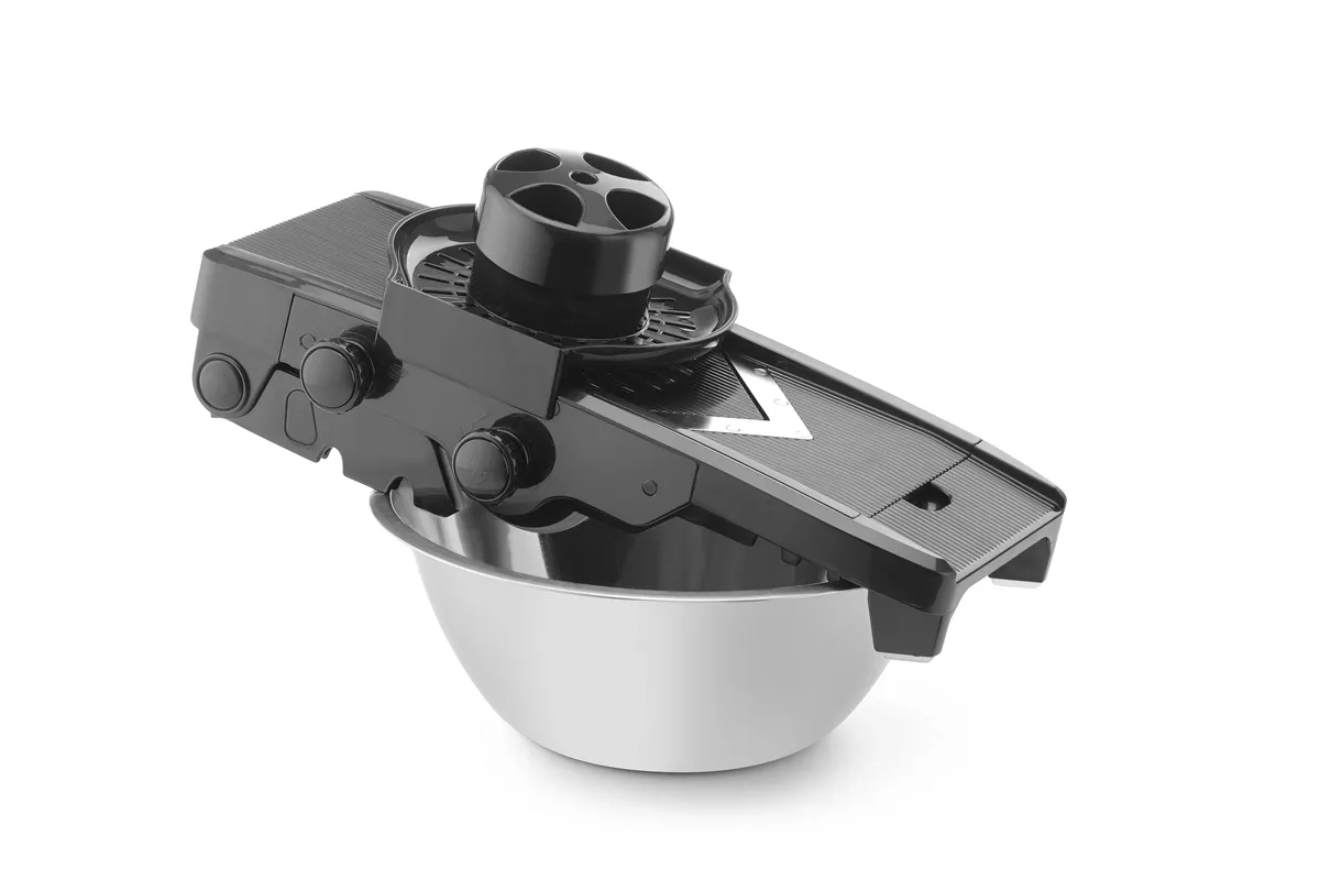 Mandolina typ V z zestawem tarcz, czarny, 130x335x75mm Hendi 222614