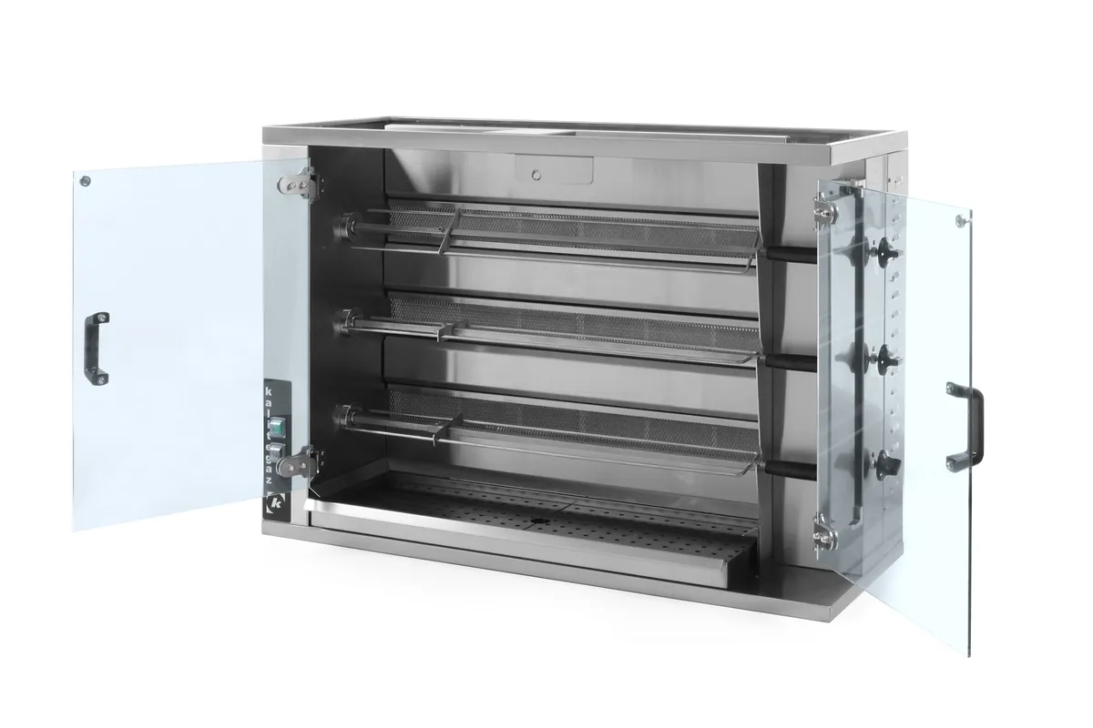 Rożen gazowy na 12-15 kurczaków, 1150x472x795mm Hendi 226070