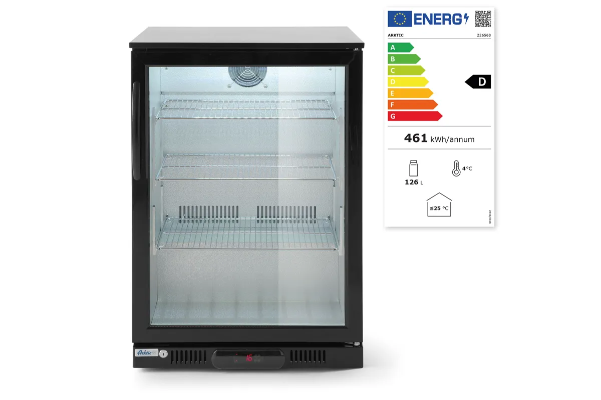 Lodówka barowa 1-drzwiowa, 105L, czarny, 220-240V/120W, 600x530x865mm Arktic 226568